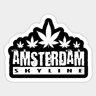 Amsterdam Skyline - Cannabis Sticker